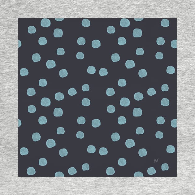 Polka Dots - Turquoise & Gray by monitdesign